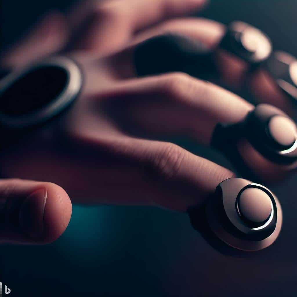 In this hero image, the focus is on the Valve Index controllers, also known as "Knuckles." The image showcases a user's hand with the controllers, highlighting the individual finger tracking feature. The user's fingers could be shown in various positions, demonstrating the natural and intuitive interactions possible with these controllers. The image could also include a subtle overlay of VR gameplay footage, illustrating how the innovative controls enhance the gaming experience. This image aims to emphasize the unique selling point of the Valve Index controllers.