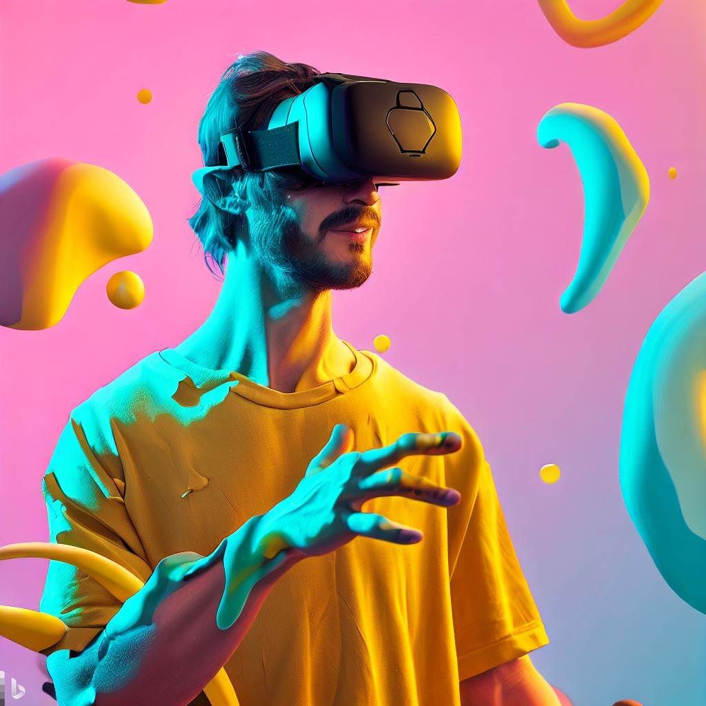 This hero image focuses on the creative possibilities that the Slime VR Full-Body Tracker unlocks for users, highlighting its potential for artistic expression and design.