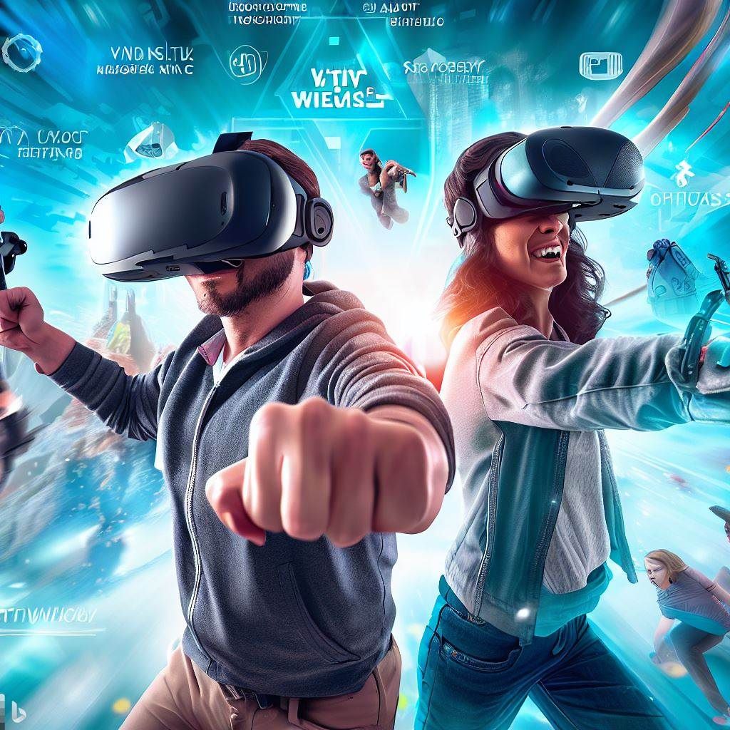 This hero image features a dynamic scene with a person wearing the HTC Vive Pro 2 on one side and another person using the Valve Index on the opposite side. The background is a collage of VR scenes, including gaming, education, healthcare, real estate, and tourism, to represent the various applications of VR.
Both users have expressions of excitement and engagement on their faces. Overlaid text at the top reads "Choosing Your VR Adventure" in a futuristic font. Beneath the images of the headsets, text highlights the unique features of each headset. This image conveys the idea that VR offers diverse experiences, and the choice of headset depends on the user's preferences.